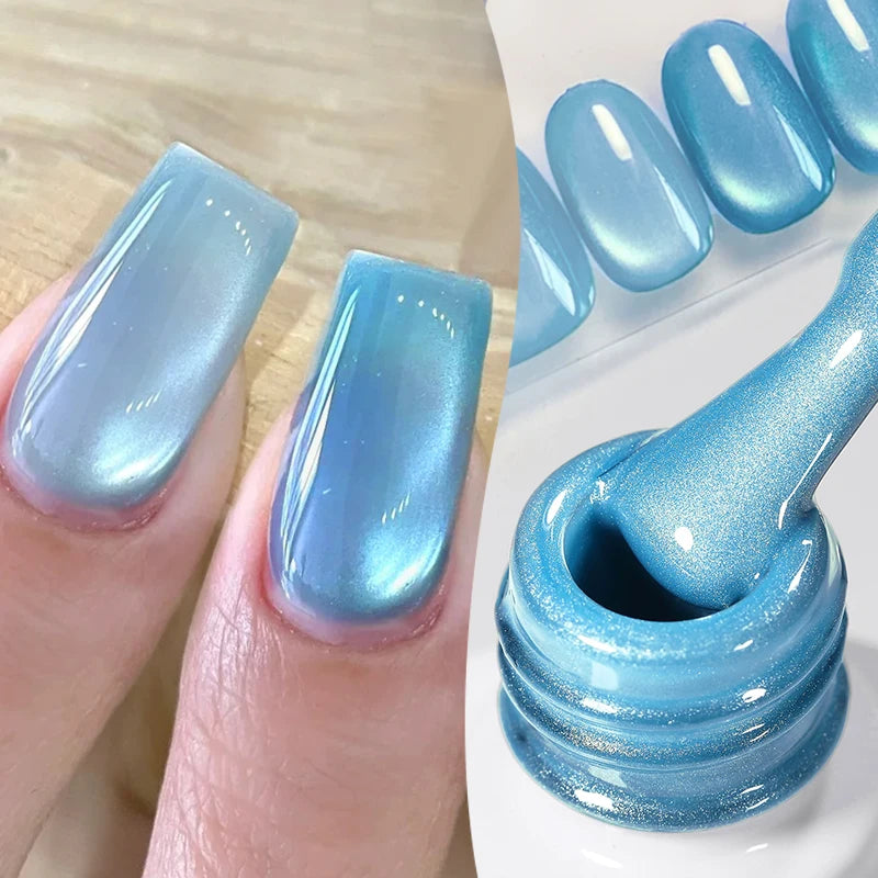 10ml Green Emerald Cat Magnetic Gel Eye Gel Polish Glass Bead Soak Off