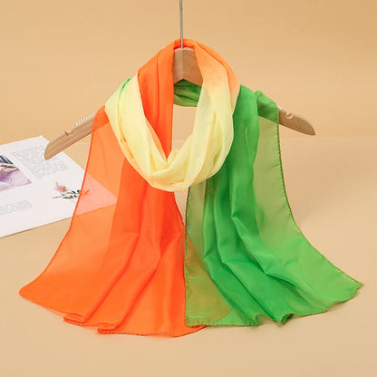 Chiffon Long Silk Scarf Turban