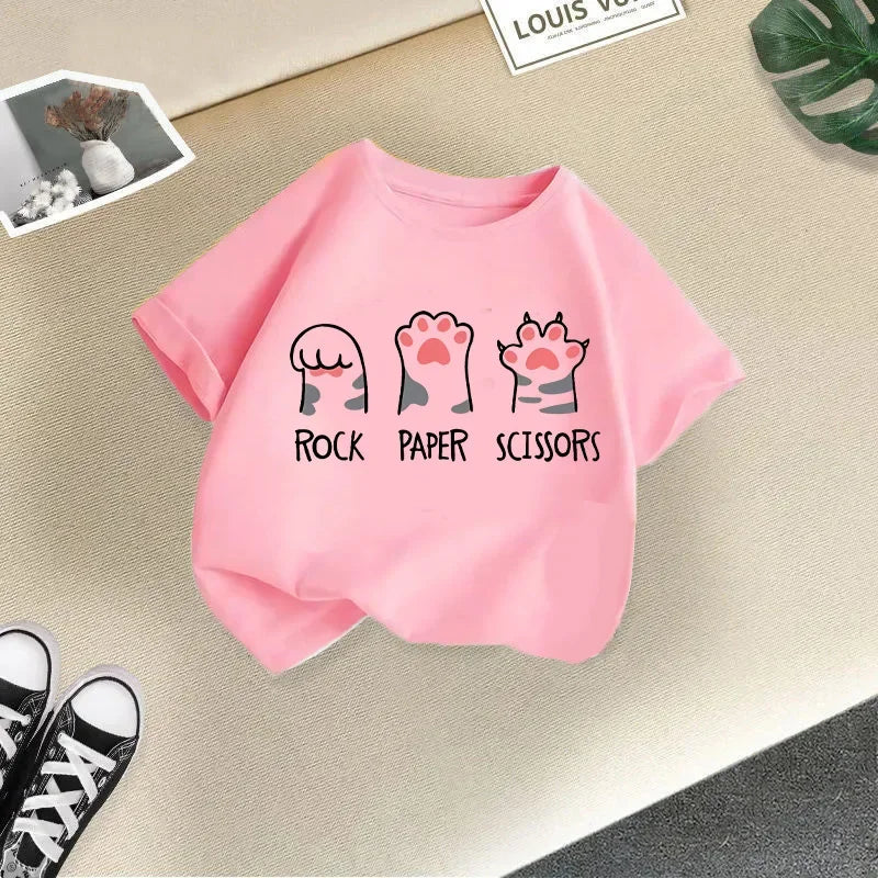 Cat Candy Funny Short Sleeve Baby Girl T-shirt