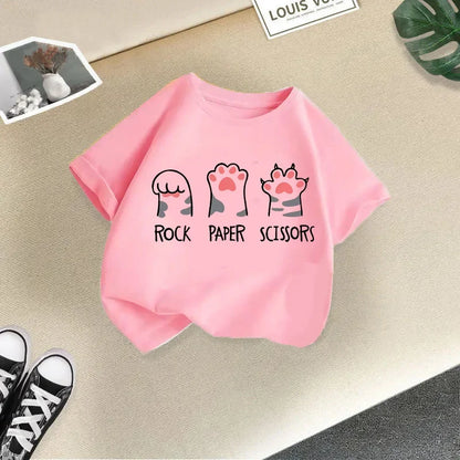 Cat Candy Funny Short Sleeve Baby Girl T-shirt