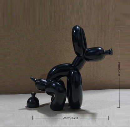 Modern Art Squat Balloon Dog Animal Decorative Statue