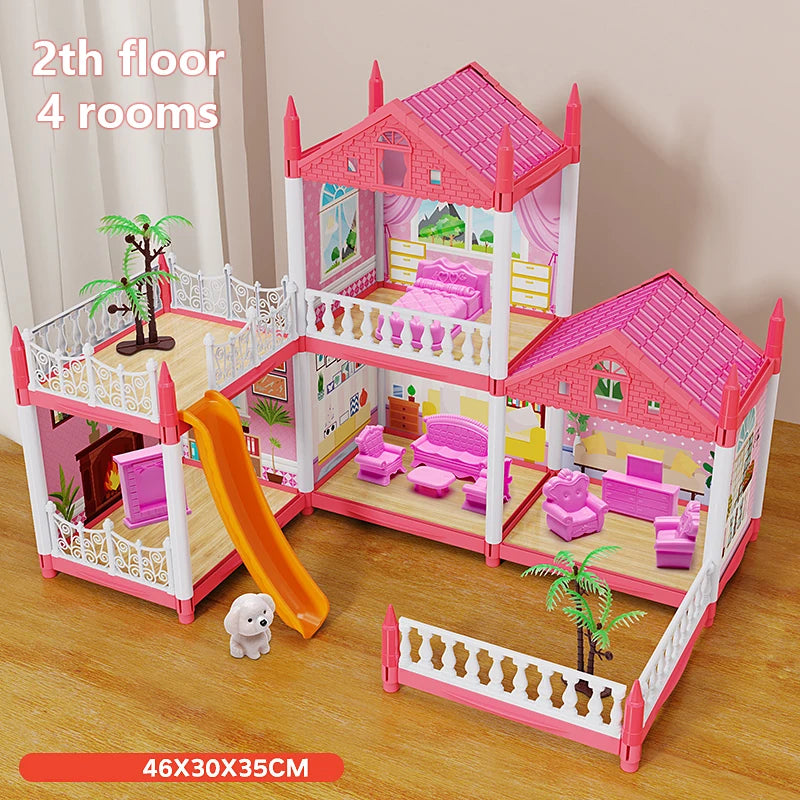 Toy 3d Assembly Diy Mini Toy House Accessories Villa Princess Castle