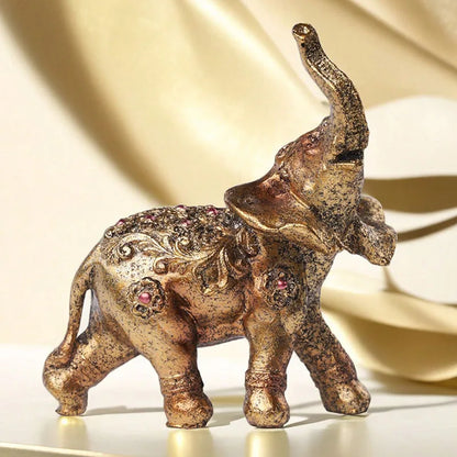 1PC Elephant Resin Decor  Handcrafted 3D Sculpture