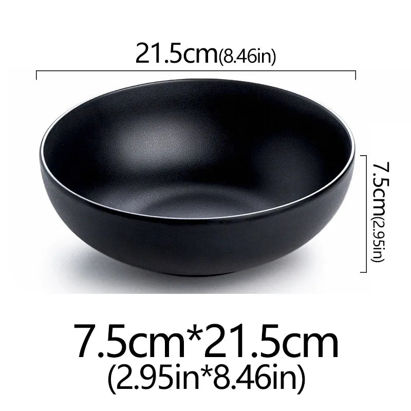 Frosted Melamine Ramen Bowl Imitation Porcelain