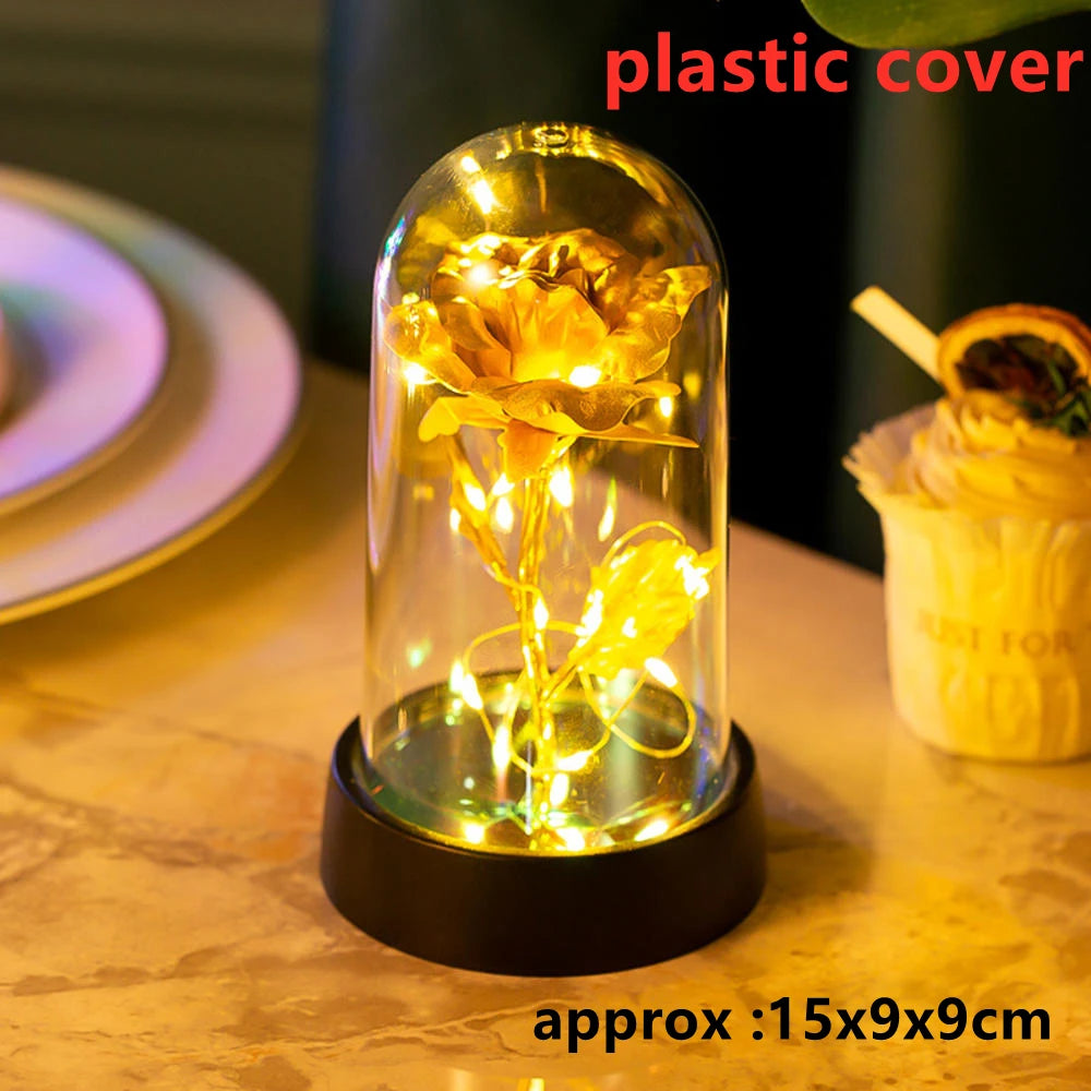 LED Galaxy Three Rose Artificial Flowers