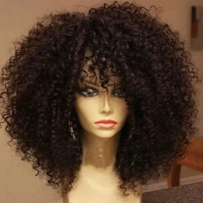 Afro Kinky Curly Soft Fluffy Hair Wigs