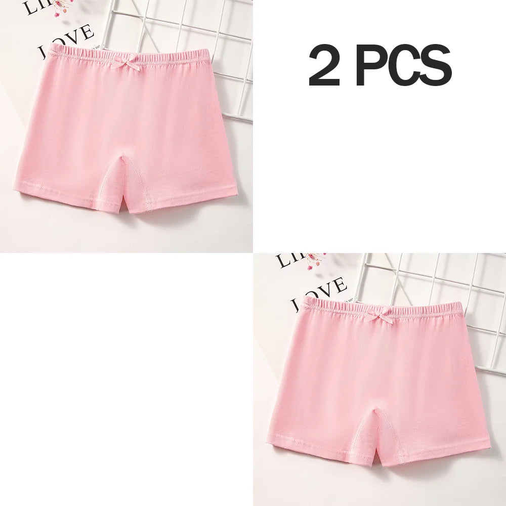 1/2 Pcs Kids Girls Panties Cotton Breathable Safety Pants