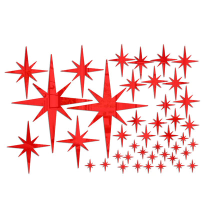 20/42pcs Acrylic Star Mirror Wall Stickers