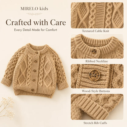 Autumn Knit Cardigan Long Sleeve Warm Thickened Jacket