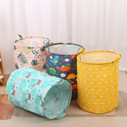 Laundry Storage Bag Cotton Linen Large Basket