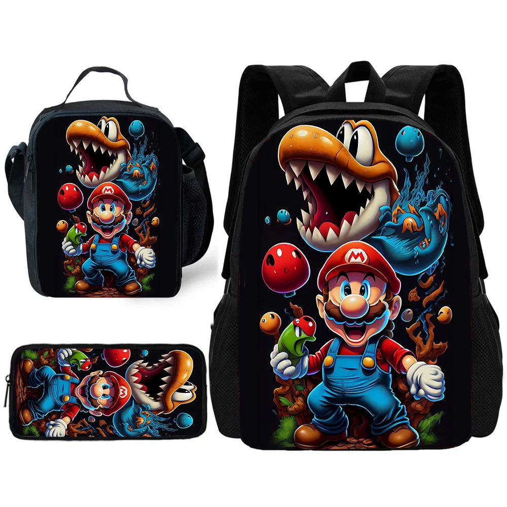 Anime Game Crazy M-M-Marios Backpack School Bags