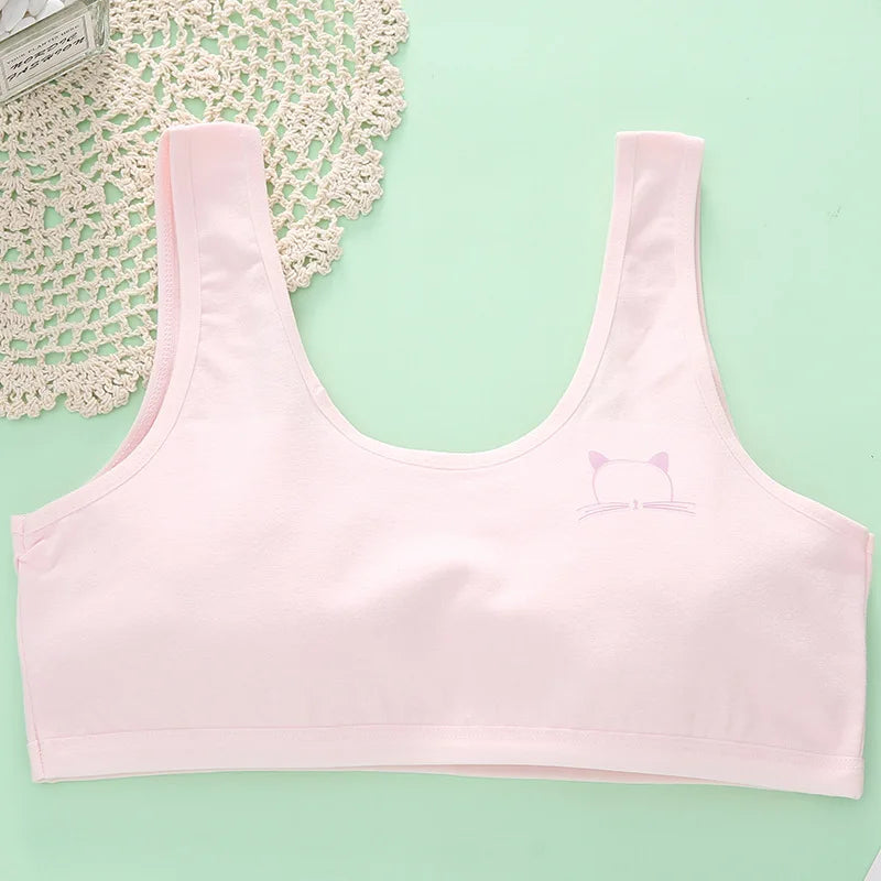 Girls' Underwear Small Vest Bra Cartoon a Cotton Bra