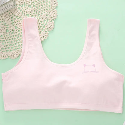 Girls' Underwear Small Vest Bra Cartoon a Cotton Bra