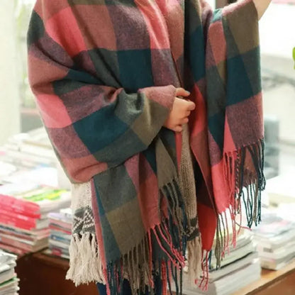 Lattice Imitation Cashmere Scarf