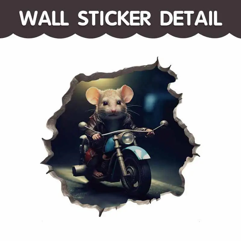 Cartoon Cute Little Mouse Hole Wall Stickers