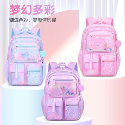 Refrigerator Door Multiple Pockets Light Burden Reduction Elementary School Bag