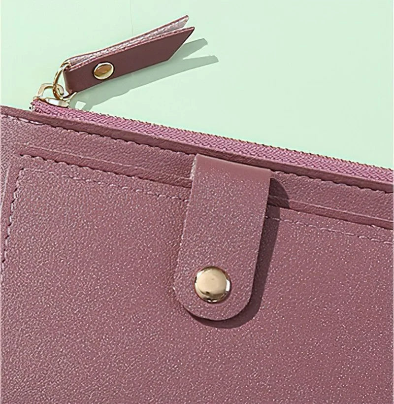 Leather Mini Multi-Cards Holder Short Wallets