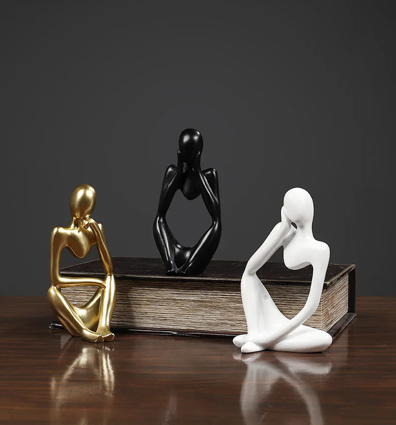 Sand Color The Thinker Abstract Statues