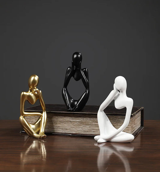Sand Color The Thinker Abstract Statues