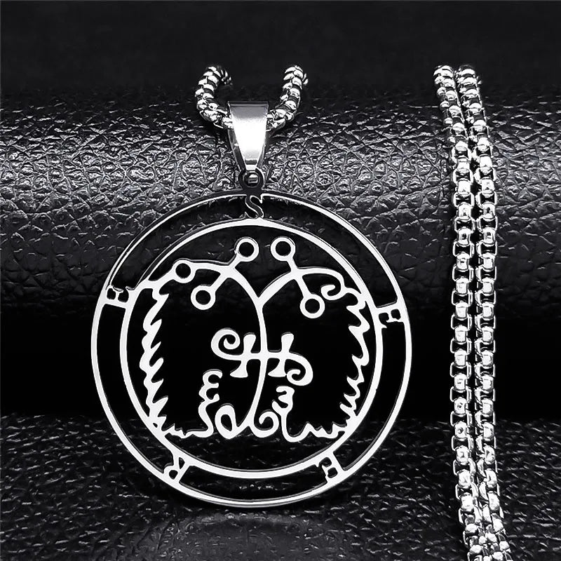 Sigeal Sigil De Lucifer Stainless Steel Satan Necklace