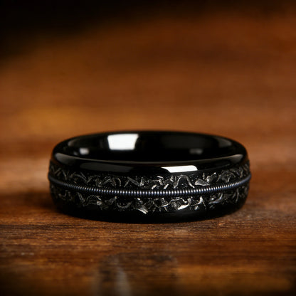 Black Stainless Steel Guitar String Rings
