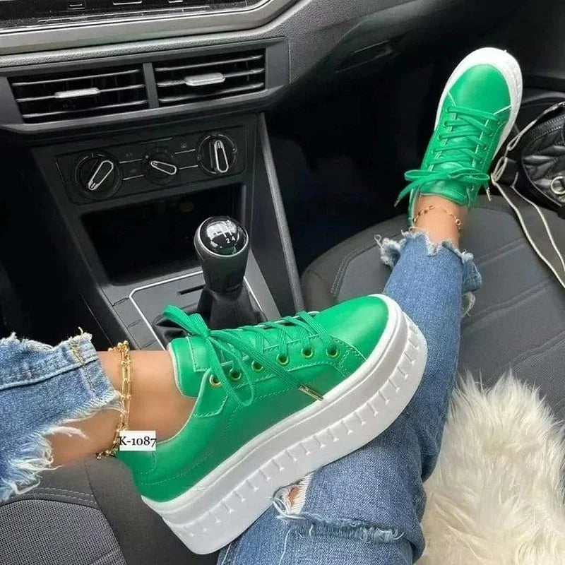 Casual Vulcanized Outdoor Walking Breathable Wedge Heel Sneakers