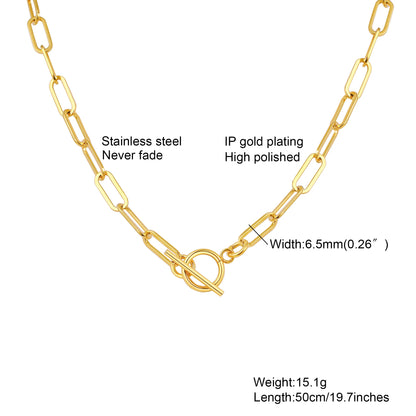 Chunky Gold Stainless Steel Jewelry Necklace