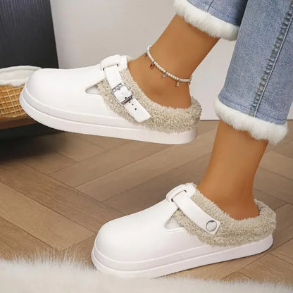 Waterproof Eva Furry Soft Thick Slippers