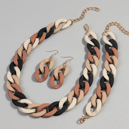 Fish Sheep Acrylic Chunky Chain Choker Necklace