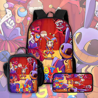 Cartoon A-AmazingS DigitalS Circus Child School Backpack Set