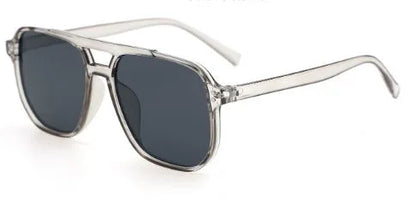 Vintage Square Thick Frame Double Bridges Sunglasses