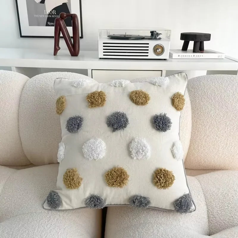 Boho Loop Pillowcases Grey Beige Pillowslip