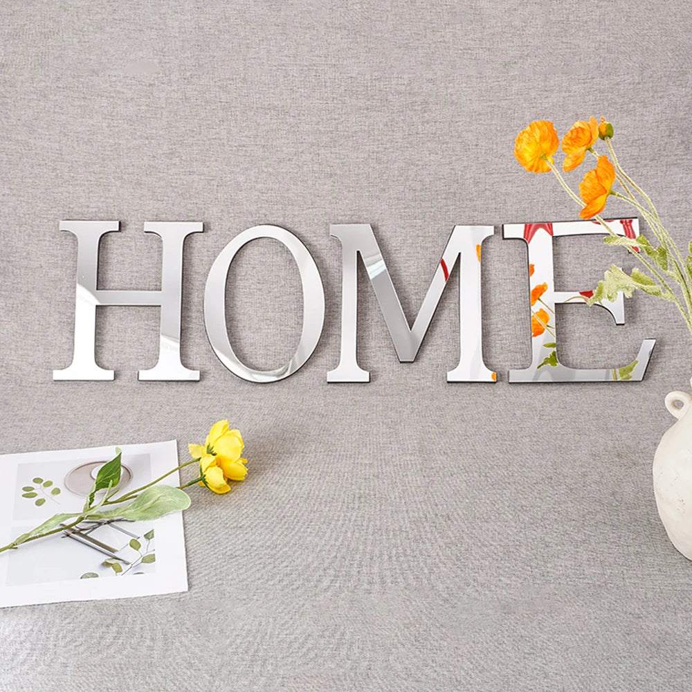 20cm Big Size 3D English Letters Acrylic Mirror