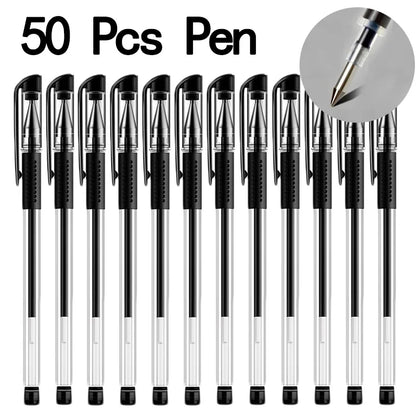 20/50 Pcs Gel pens Set Black Blue Red Refill Gel School