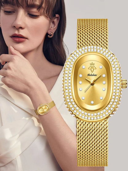 Minimalist Oval Dial Elegant Bracelet Watch