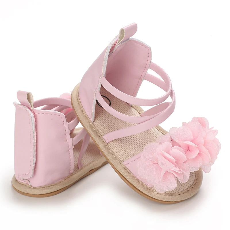 Baby Korean Flower Open Toed Baby Girl Sandals