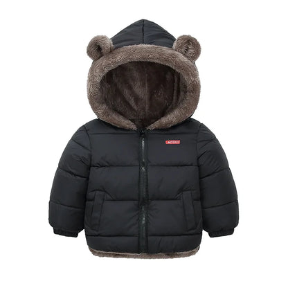 Boys Girls Thick Winter Kids Padded Fleece Warm Cashmere Snowsuit Coats