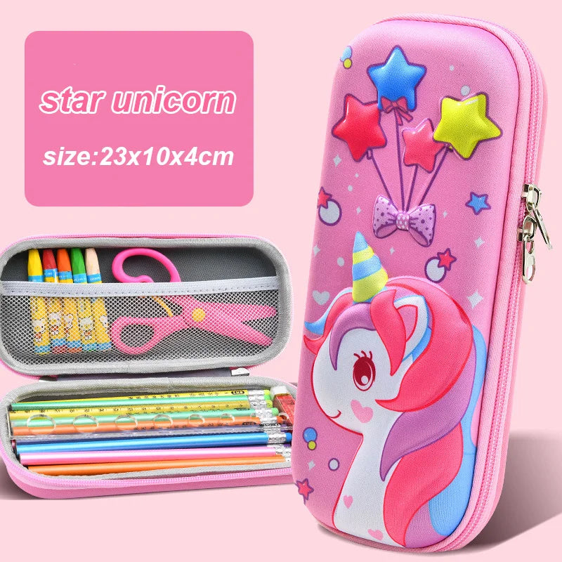3D Kawaii Pencil Case EVA Large Capacity Waterproof Light Pencil Box