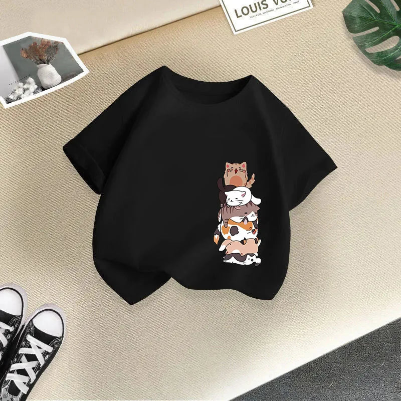 Foreign Animal Print Half Sleeve T-shirt