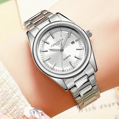 Luxury Stainless Steel Band Luminous Calendar Casual Watch