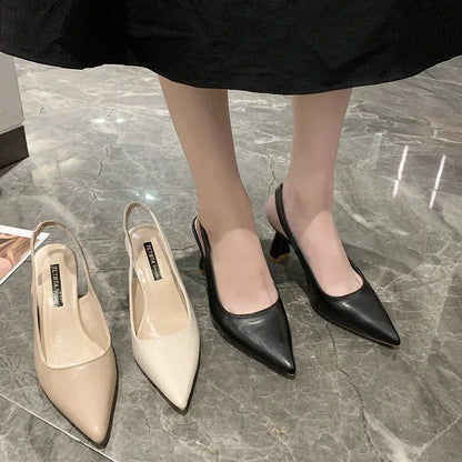 Stiletto Heel Shallow Mouth PU Sexy Sandals