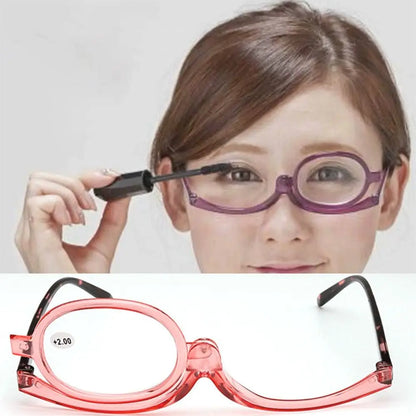 Portable Rotating Magnifying Makeup Reading Glasses