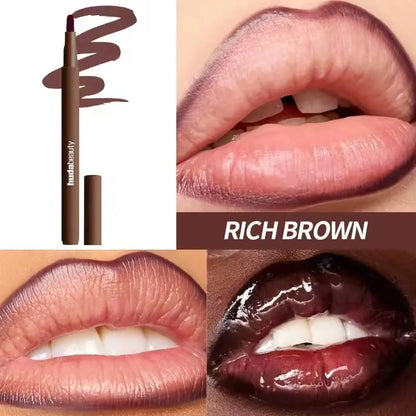 Velvet Brown Lip Liner Pencil Nude Matte Waterproof Non-stick Cup Cherry