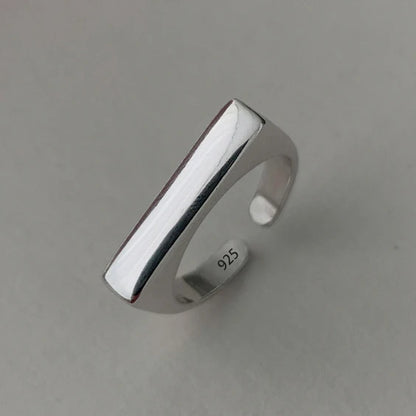 925 Sterling Silver Open Pearl Smile Stackable Finger Ring