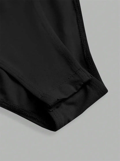 Solid Basic Short Sleeve Bodysuit Blouse