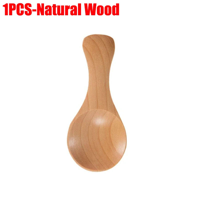 1-10PCS Mini Natural Wooden Spoons