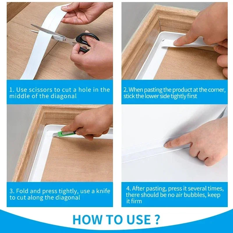 1/2/3.2M Self-adhesive Sealing Tape Wall Stickers