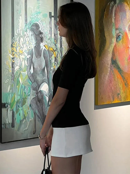 Half Sleeve Mini French Dress