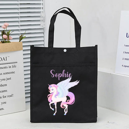 Kids Library Tote Bags Homeschool Cute Custom for Kids