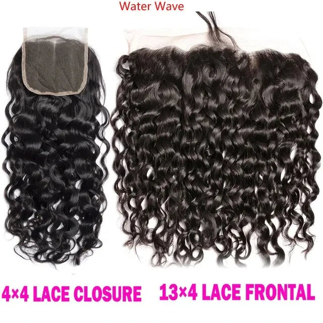 13x4 Lace Frontal Closure Straight Water Wave Kinky Curly
